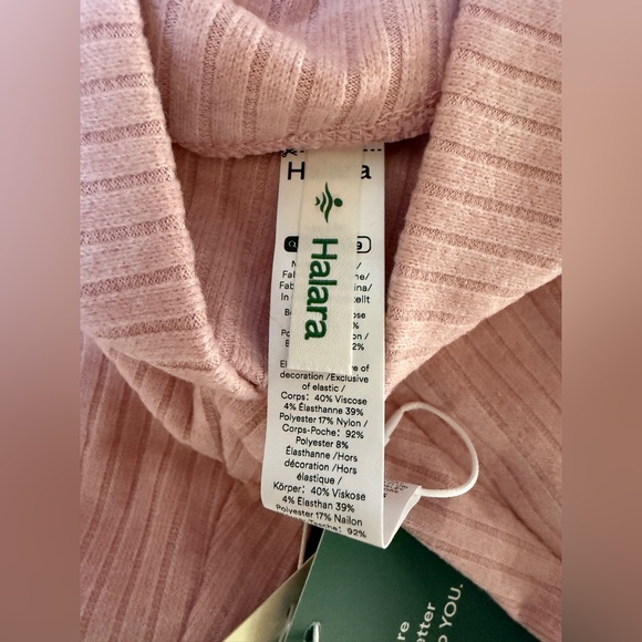 Halara Ribbed Knit High Waisted Crossover Flare Pants Tummy Control NWT - Picture 12 of 15